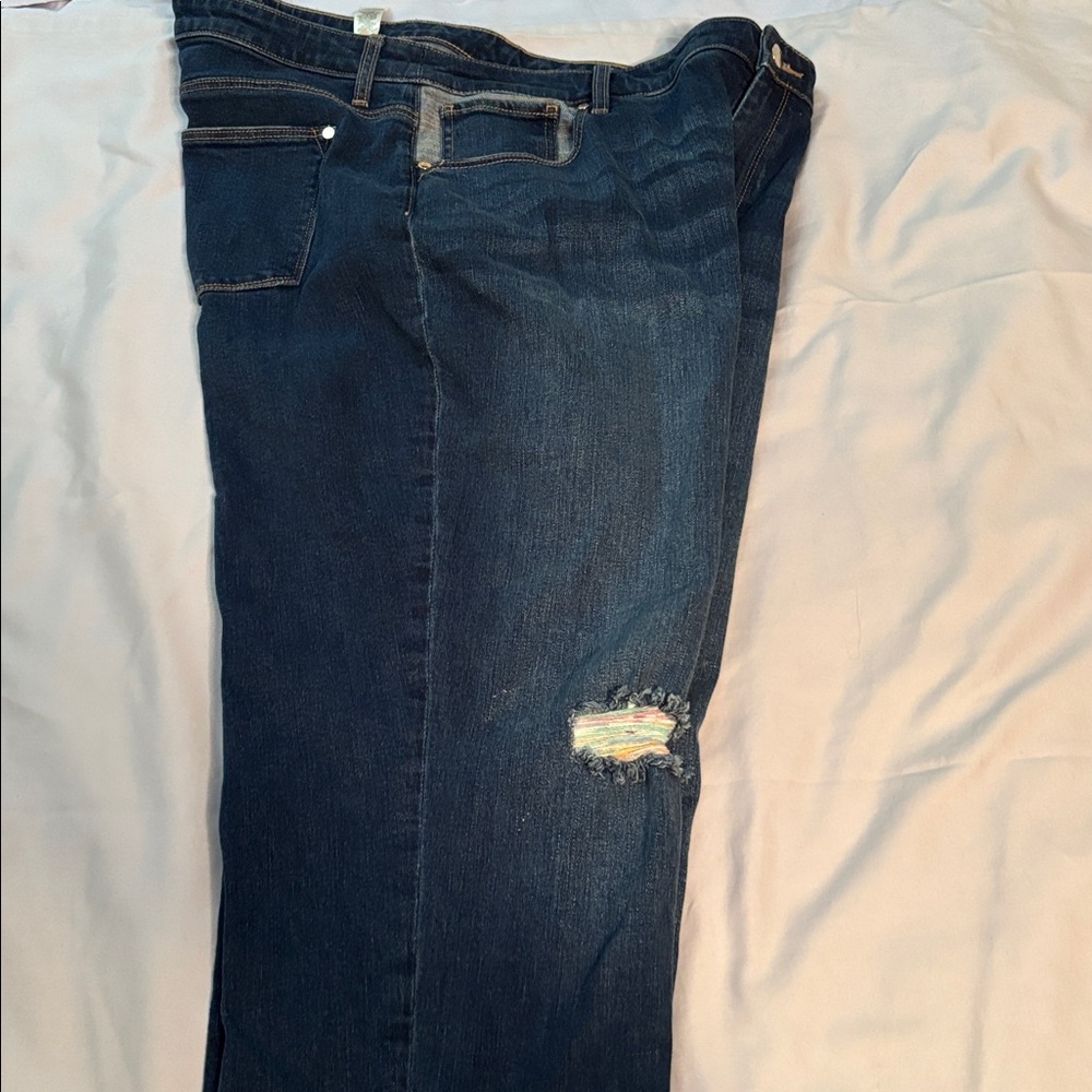Chico's Dark Blue Straight Leg Jeans